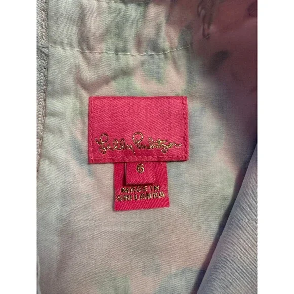 Lilly Pulitzer Girls Dress Size 6 Pink Blossom Girl's Night Out Print Dress - Picture 6 of 8